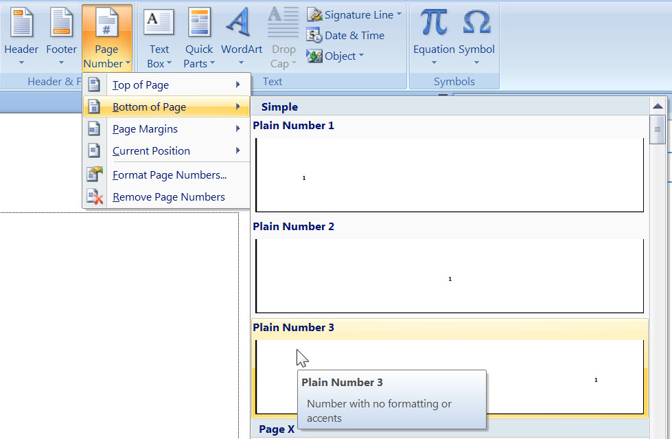 Formatting Tips Add Page Numbers To An Ms Word Document Rubida Communications 7241